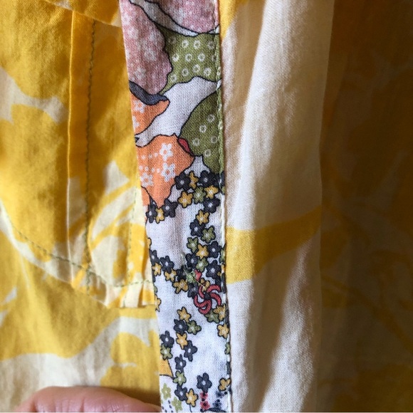 Georg Roth Los Angeles yellow Hawaiian pattern decorative floral accent short XL - Picture 4 of 10